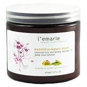 L'emarie Nutritive Repair Hair Mask Deep Conditioner Treatment With Bentonite Clay, Morrocan Argan Oil, Coconut Oil, Macadamia Oil, Keratin - Restores Damaged, Dry, Color Treated Hair 16oz