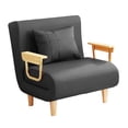 thumbnail image 2 of Sofá cama plegable con almohada, sofá cama, cama para invitados, sofá individual Gris oscuro, 2 of 8