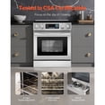 thumbnail image 6 of KFFKFF 30-Inch Electric Range Oven, 4.8 Cu. Ft. Freestanding Stainless Steel Stove, Features 5 Burners, Timer, Self-Cleaning, Air Fry Function, Adjustable Racks, Silver (No power cord), 6 of 9