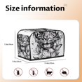 thumbnail image 2 of Rateoe Tiger Butterfly Floral Art Pattern Toaster Covers 2 Slice Wide Slot,Bread Machine Cover,Bread Dust Cover & Fingerprint Protection,Appliance Covers, 2 of 7