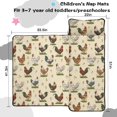thumbnail image 5 of Rooster and Fowl Cream Pattern Teens Toddler Nap Mat with Pillow, Sleeping Mat Bag for Preschool Daycare 51"x22", 5 of 6
