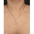 thumbnail image 3 of Cadena y dije de brillos con corona de oro laminado letra T, 3 of 7