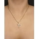thumbnail image 3 of Cadena y dije de brillos con corona de oro laminado letra T, 3 of 7