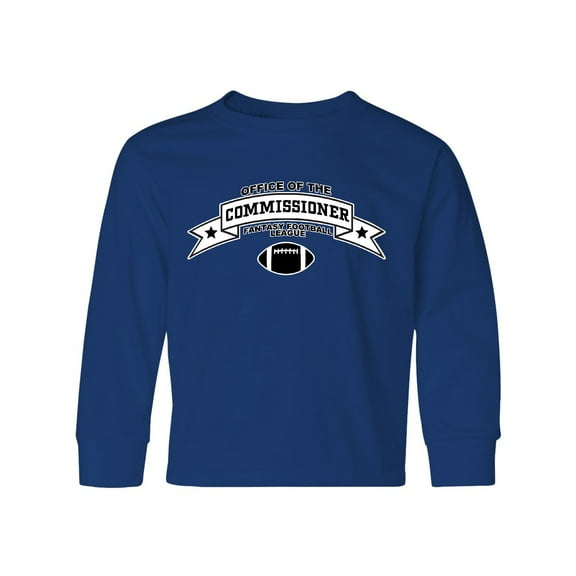 Inktastic Fantasy Football Office of the Commissioner Long Sleeve Youth T-Shirt