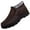 A, variant on Men's Winter Slip On Warm Ankle Boots Outdoor Water-proof Non Slip Fleece Lined Hiking Shoes