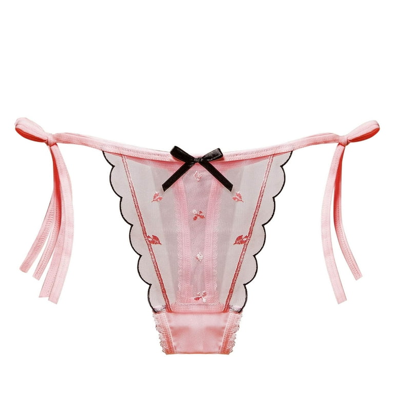 wendunide underwear women Women Thong y Panties Thong Lace Pants Ladies  Briefs Underwear Pink One Size