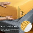 thumbnail image 6 of Luxclub Twin Cooling Sheets Set, Soft Microfiber Bed Sheet with Deep Pockets and Wrinkle Resistant Fabric, Medallion Gold, 4 Piece, 6 of 7