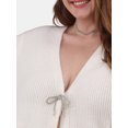 thumbnail image 5 of No Boundaries Rhinestone Bow Cardigan, Women's, 5 of 6