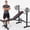Red, variant on SHOUFTW Foldable Adjustable Weight Bench Set with Leg Developer, 650 lbs Heavy-Duty Bench Press for Home Gym Strength Training, Space-Saving Workout Equipment for Small Apartments, Black