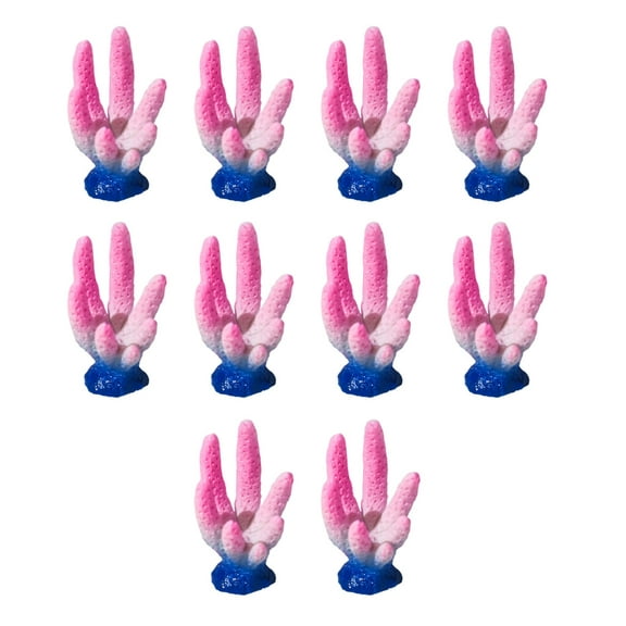 10pack Artificial Corals Undersea Water Plant Fish Tanks Aquariums Decorartions for Aquariums and Fish Tanks