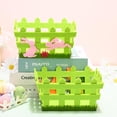 thumbnail image 4 of Cesta de huevos de Pascua, cesta no tejida de conejito de Pascua, bolsa de regalo lavable, decoración para fiesta de Pascua feliz, 4 of 5