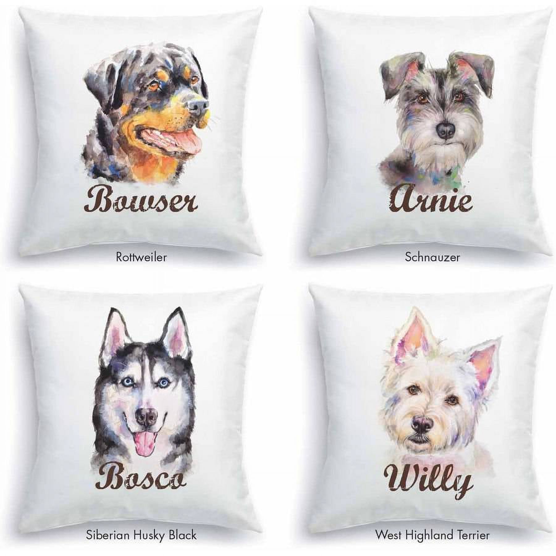 Personalized Throw Pillow - Dog Breeds