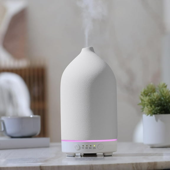 Ceramic essential oil diffuser - Ultrasonic aromatherapy and humidifier
