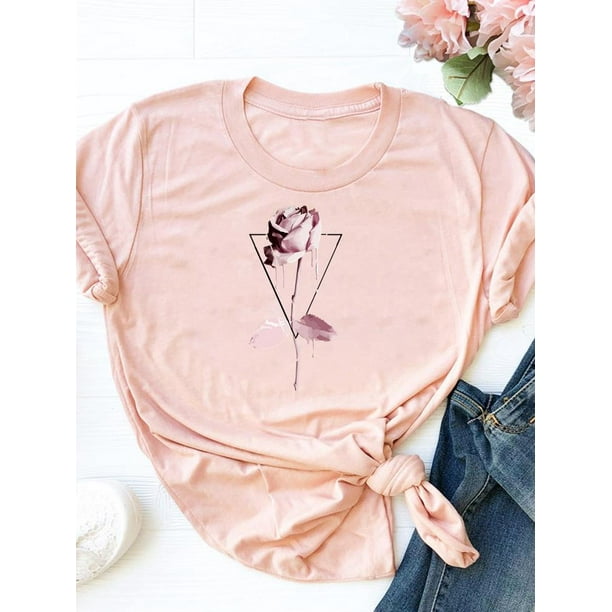 Moda manga corta amor dulce 90s tendencia Casual camisetas ropa mujer verano T ropa señoras estampado gráfico camiseta Tan Jianjun unisex