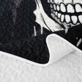 thumbnail image 5 of Erosebridal Spooky Skull Quilt Full, Happy Halloween Spider Web Full Bedspread Sets for Boys Girls, Black White, 3 Pieces 1 Coverlet and 2 Pillowcases, 5 of 7