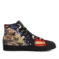 thumbnail image 2 of German Shepherd High Top Canvas Shoes Sneakers Black Size 4.5, 2 of 7