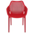 thumbnail image 5 of 32.25" Red Outdoor Patio Dining Arm Chair - Extra Large, 5 of 8