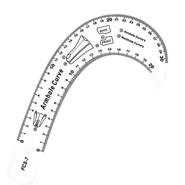 becaristey Sewing French Curve Ruler Fashion Design Pattern Making Armhole Curve