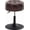Pu-black Brown, variant on OWNEN Round Velvet Vanity Ottoman Stool, Contemporary Makeup Modern Accent Stool for Bedroom Living Room Entryway Velvet-pink
