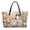 Cat Daisy, variant on ZUXONGSY Cat Sunflower Bee Print Top Handle Tote Bag for Women Large Capacity Tote Handbag Portable Top Handle Satchel with Inner Pocket for Travel Vacation