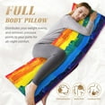 thumbnail image 7 of Naloa Rainbow Colored Body Pillow Cover, Pillowcases with Hidden Zipper Breathable Long Pillow Case (Pillows are not included,20x54 inch), 7 of 7