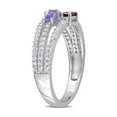 thumbnail image 2 of 4/5 Carat (Ctw) Amethyst, Garnet, and Blue Topaz Ring in Sterling Silver for Women, 2 of 6