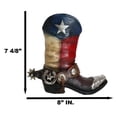 thumbnail image 2 of Ebros Gift 7.5” Texas Boot with Spur Figurine Multicolor Resin Vase, 2 of 9