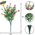 thumbnail image 2 of Sinhoon 6 Bundles Artificial Flowers Outdoor Fake Flowers for Decoration UV Resistant No Fade Faux Plastic Plants Garden Porch Window Box Décor(rose), 2 of 14