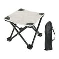 thumbnail image 3 of Taburete Plegable Zulema Blanco Asiento Resistente al Desgaste Taburete Plegable para Acampar Reposapiés Plegable, 3 of 8