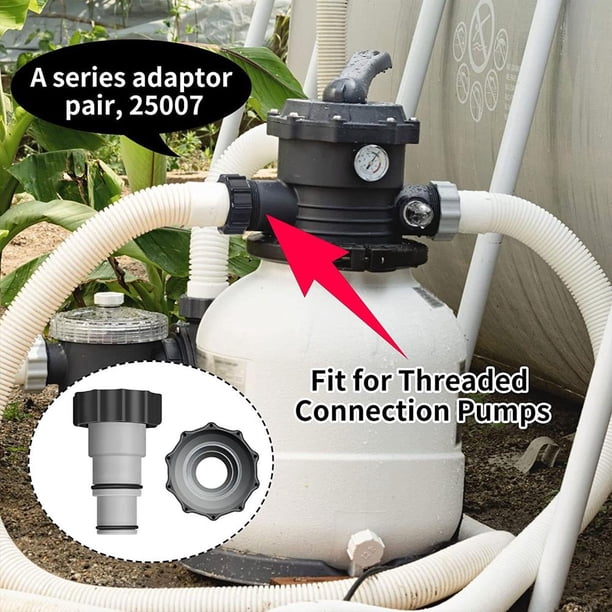 Adaptador de conversión de manguera para bomba de filtro INTEX Conector de manguera reutilizable (02)