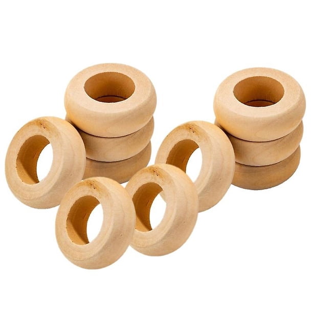Juego de 10 anillos redondos para servilletas YONGSHENG de madera