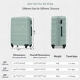 thumbnail image 2 of Luggage Set of 3, Hardside Carry on Suitcase Sets with Spinner Wheels & TSA lock, Portable Lightweight ABS Luggages for Travel, Business,  20'' 24'' 28'', 2 of 8