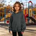 thumbnail image 2 of Atogsazn Toddler Baby Girls Oversized Hoodies Kids Casual Long Sleeve Hooded Sweatshirt Fall Winter Tops Clothes Dark Gray 7-8 Years Fashion, 2 of 8