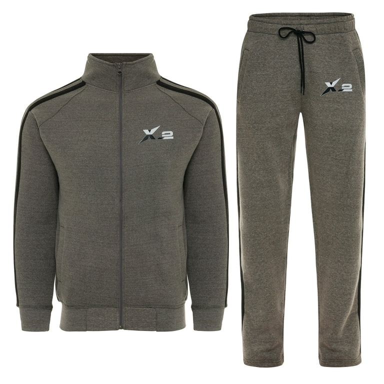 X-2 Men's Athletic Full Zip Fleece Tracksuit