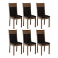 thumbnail image 1 of Kit 6 Sillas de Comedor 4284 Madesa Negro/Marrón, 1 of 10