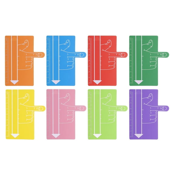 Uxcell Guided Reading Strips, 8Pcs Reading Tracking Ruler Highlight Strips Colored Overlay Highlight Bookmarks Help with Dyslexia (Finger Reading Film)