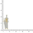 thumbnail image 3 of Baguette 22+ Grams Real Silver Saint Jude San Judas Jesus Pendant Charm + Chain Yellow Gold Finish, 3 of 4