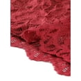 thumbnail image 5 of MODA NOVA Juniors Open Front 3/4 Sleeve Sheer Floral Lace Cropped Shrug Cardigan Red XS, 5 of 6