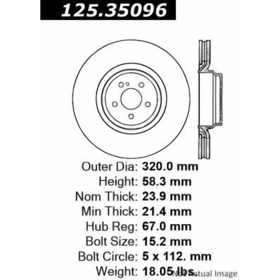 CENTRIC PARTS - HI-CARBON DISC Fits select: 2007-2009,2012-2013 MERCEDES-BENZ S