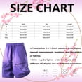 thumbnail image 3 of vigerkar Women's Lightweight Hiking Cargo Shorts Quick Dry Athletic Shorts Camping Travel Golf Zipper Pockets Water Resistant (Purple, 3XL), 3 of 9