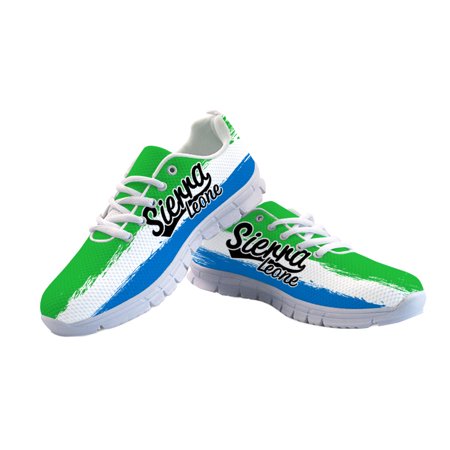 

Sierra Leone Youth Free Custom Made Name Number Team Logo Country Travel Leonean Nation Republic Flag Print Photo Casual Shoes