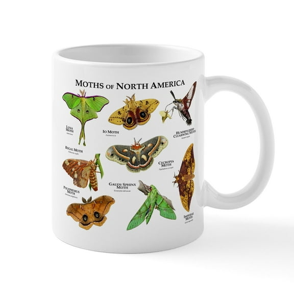 CafePress - Moths Of North America Mug - 11 oz Ceramic Mug - Novelty Coffee Tea Cup