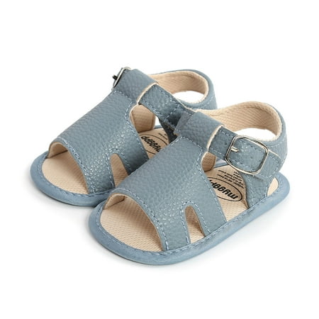 

Calsunbaby Infants Baby Girls Boys Sandals Summer Newborn Simple Style Solid Color Soft Rubber Sole Shoes Toddlers Non-slip Prewalker