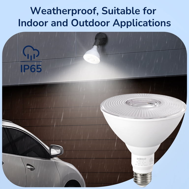 EDISHINE LED PAR38 Flood Light Bulbs, 18W Dimmable (4-Pack) photo 4
