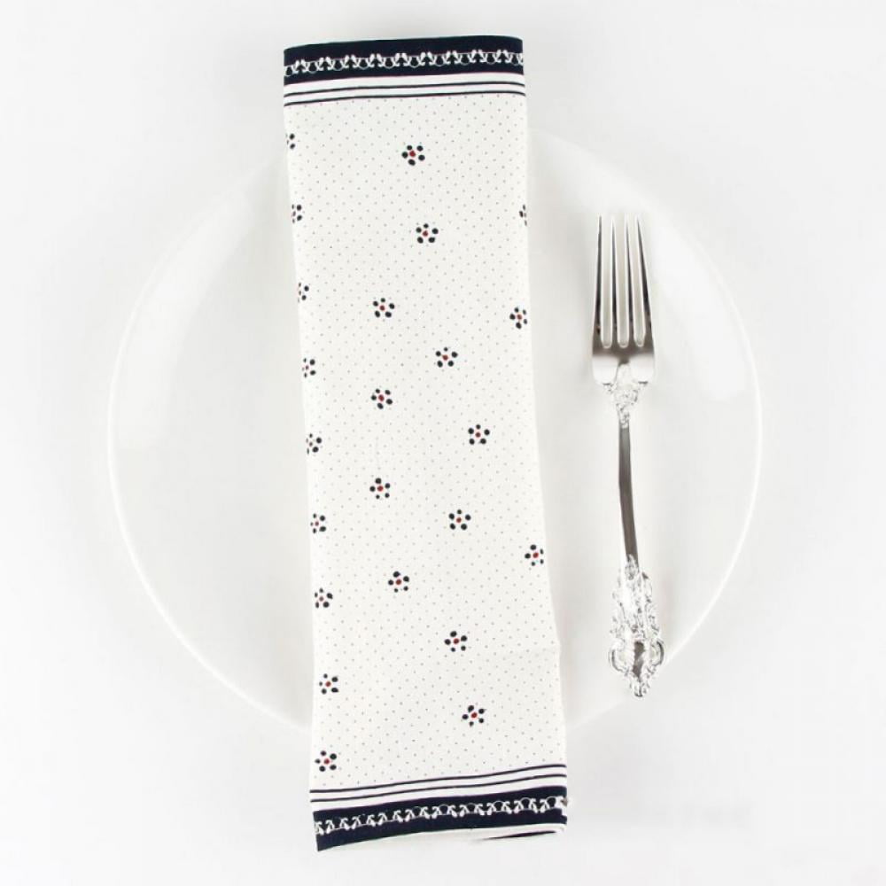 Kitchen Cloth Napkins 12 by 13 Inches, 6 Pack Print Dinner Napkins, Cotton Linen Soft Durable Napkins, Size: 31*35cm/12.2''*13.78