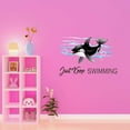 thumbnail image 3 of Holiday Gift Children Just Swimming Cute Sports Wall Decal Decoration Swimming Underwater Sports Wall Quote Design Lasts Years and Easily Removable - Size: 12 in x 9 in, 3 of 3