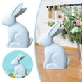 thumbnail image 1 of CXYYY Wooden Rabbit Decoration Antique White Rabbit Statue Easter Rabbit Statue Rabbit Decoration Home Spring Easter Decoration Present, 1 of 4