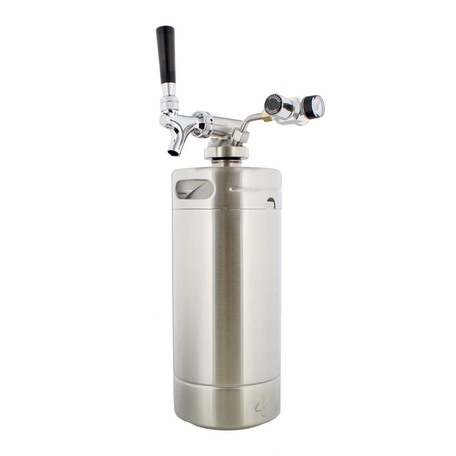 Keg with Keg Regulator and Beer Dispenser, 128 oz Portable Keg Draft
