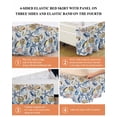 thumbnail image 6 of Ocean Coastal Wrap Around Bed Skirts for Queen Bed 16" Drop,Bed Skirt with Adjustable Elastic Belt Dust Ruffle Bed Valance for Bedroom Hotel Summer Nautical Starfish Conch Shells Bed Frame Cover, 6 of 7