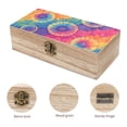 thumbnail image 3 of 7.9×2.3 In Wooden Boxes Durable Easy To Use Dustproof Prevent Slippery Delicate And Cabinet DarkOrchid Tie Dye Background Rainbow Colors Tie-dye Pattern, 3 of 8